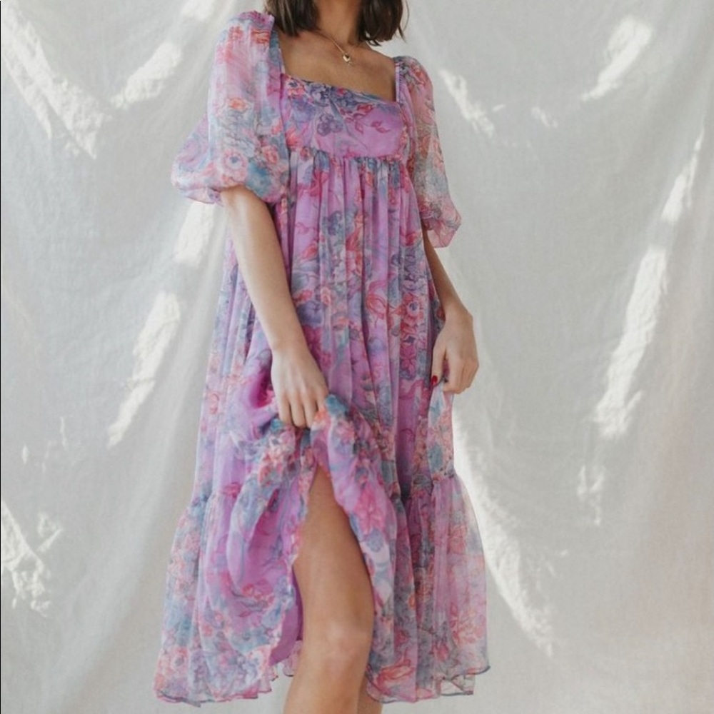 Storia Floral Midi Dress